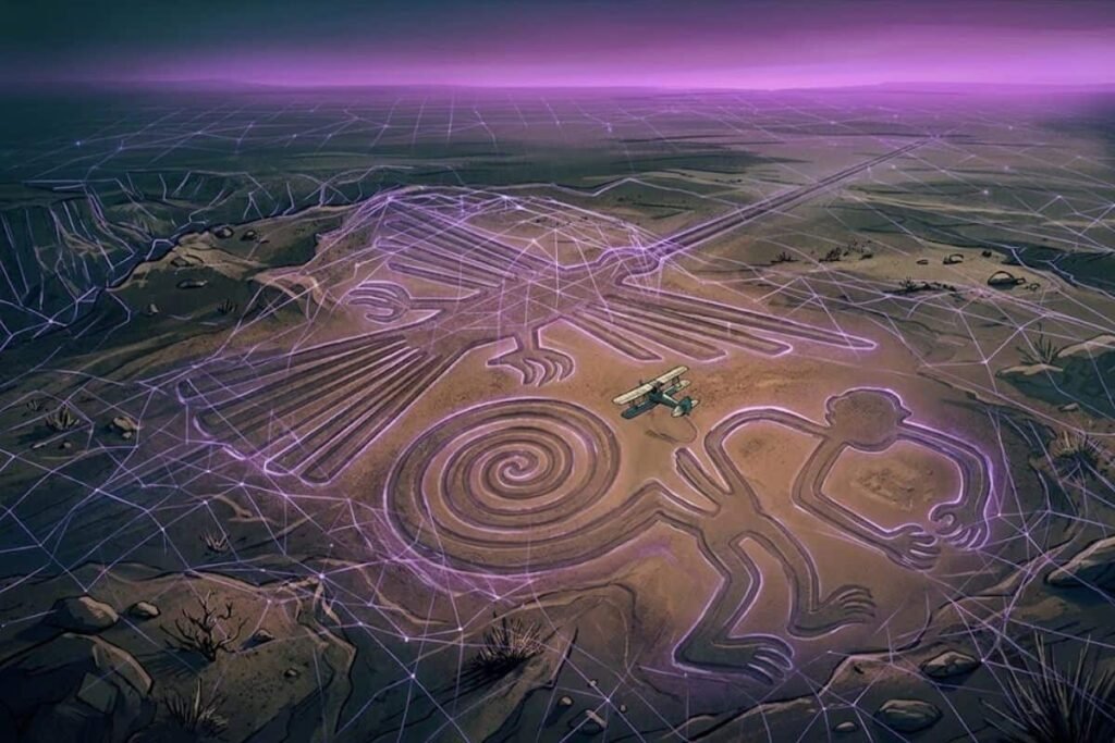 Misteri pola geoglif berbentuk geometris Garis Nazca dari ketinggian