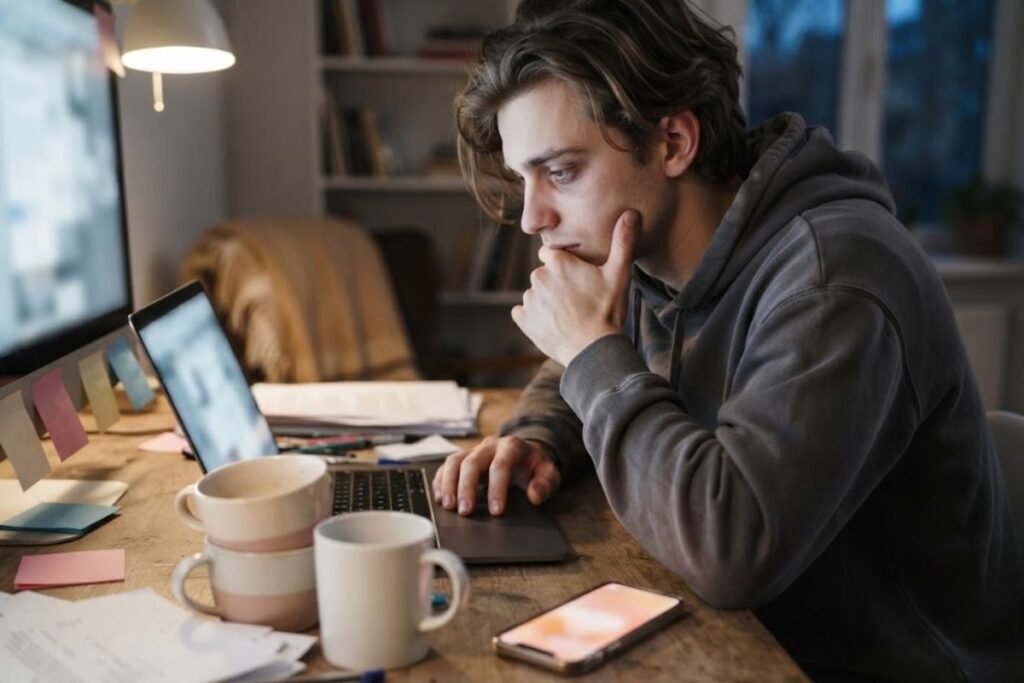 Hustle culture membuat seseorang terus bekerja tanpa henti di depan laptop