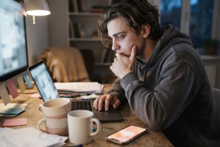 Hustle culture membuat seseorang terus bekerja tanpa henti di depan laptop