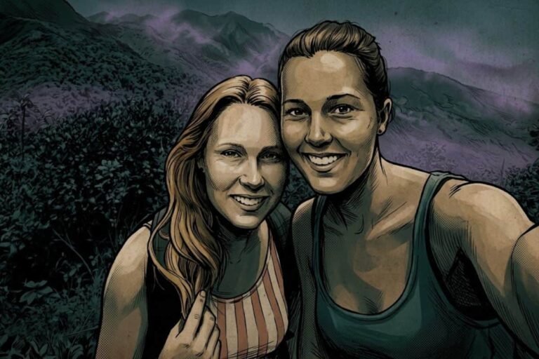 Kris Kremers dan Lisanne Froon tersenyum saat hiking di Panama sebelum hilang secara misterius.