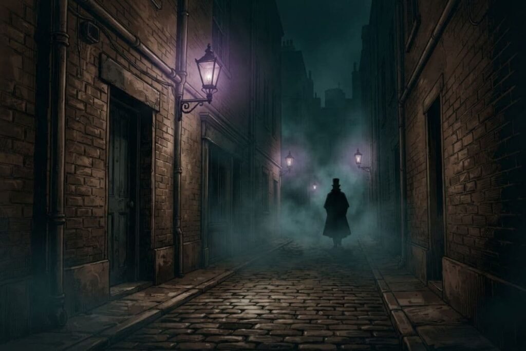 Ilustrasi gang berkabut London Victoria, misteri Jack the Ripper