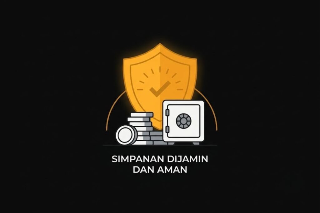 Ilustrasi keamanan deposito, simpanan yang dijamin dan terlindungi