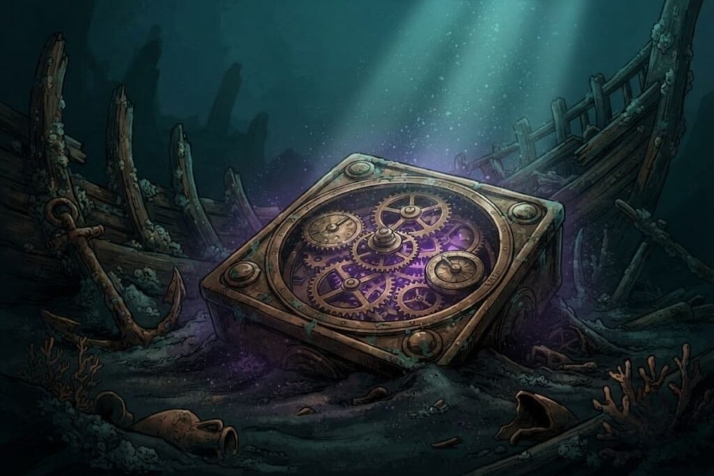 Ilustrasi Mekanisme Antikythera, roda gigi kuno dari bangkai kapal