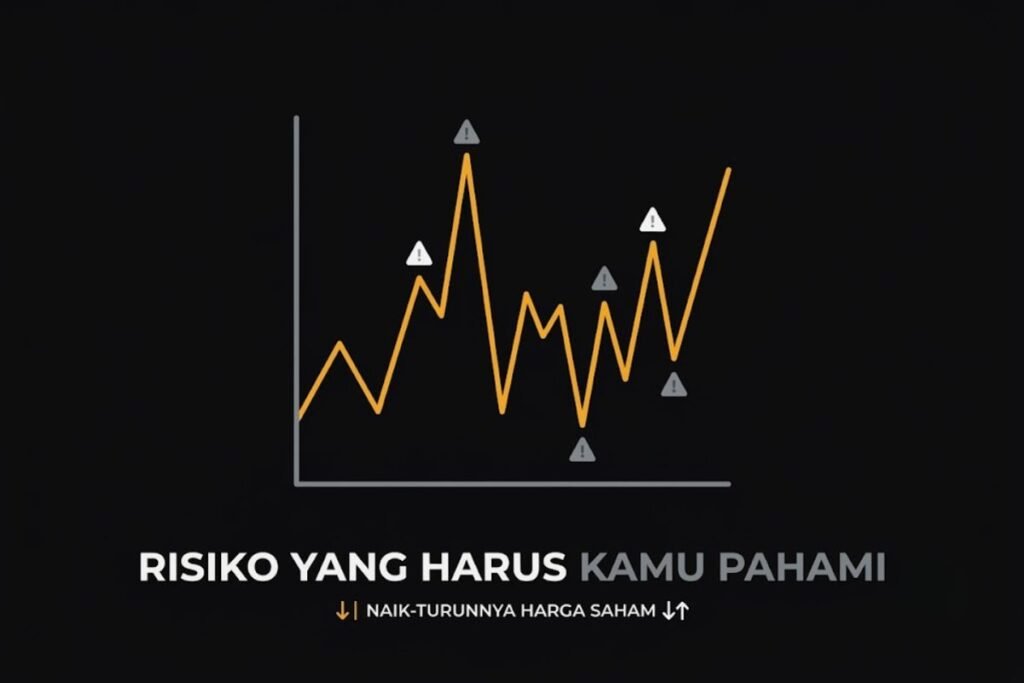 Ilustrasi risiko saham, harga yang bisa naik dan turun secara tajam