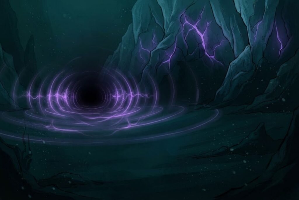 Ilustrasi kedalaman samudra gelap, misteri suara The Bloop